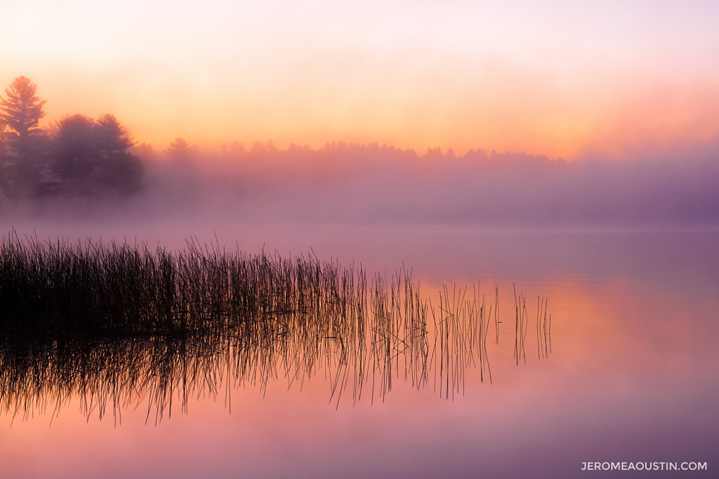 Sunrise on Lake Pleasant ⋅ Adirondacks, NY ⋅ 2009